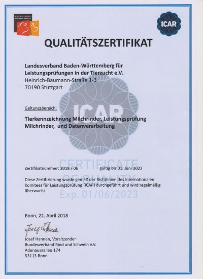 ICAR-Zertifikat