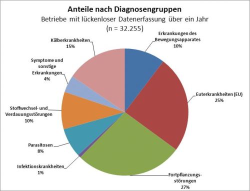 Abbildung 1: Anteile nach Diagnosegruppen in Prozent (LKV BW 2012)